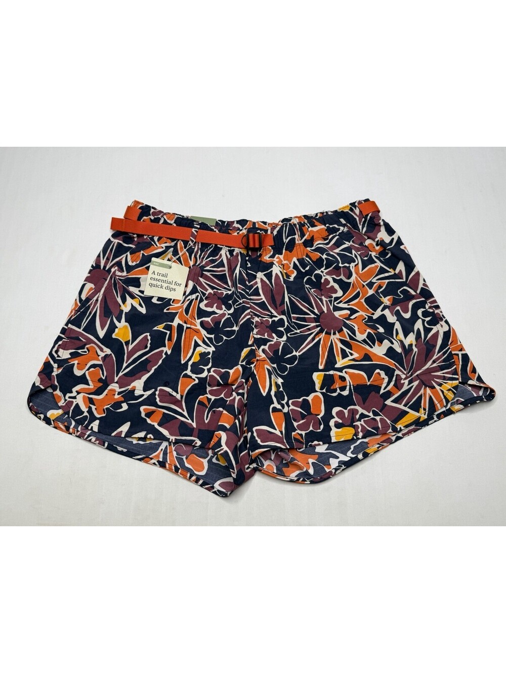 NEW Women's REI Trail Made Amphib Large Belted Hiking Swim UPF 50 Shorts